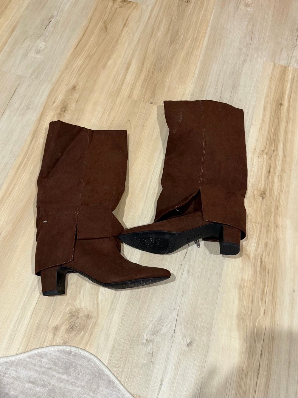 Women's Brown Mid-Calf Suede Boots
